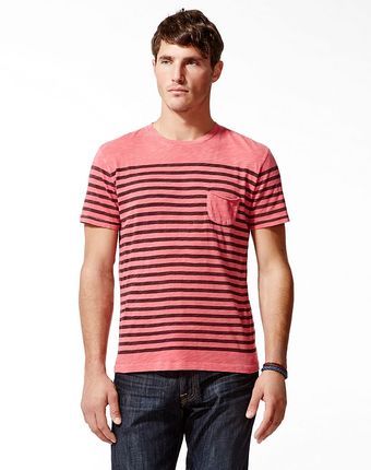 Lucky Brand Striped Pocket T-Shirt - Lyst