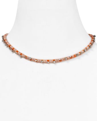 Rebecca Minkoff Cord Crystal Necklace  - Lyst