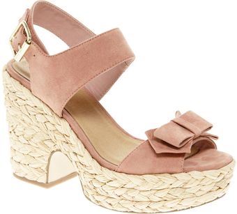 Asos Asos High Five Platform Bow Sandals - Lyst