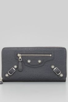 Balenciaga Giant Nickel Continental Zip Wallet - Lyst