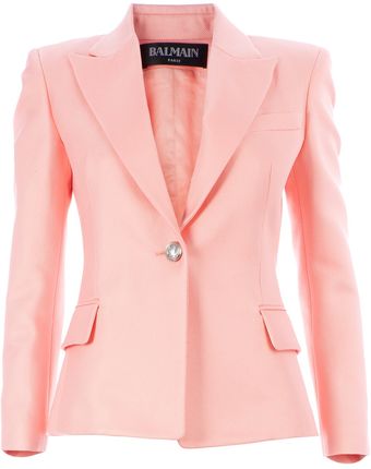Balmain Button Front Blazer - Lyst
