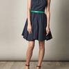 Boy By Band Of Outsiders Leather Trim Dress in Blue (navy) - Lyst