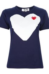 Comme Des Garçons Heart Print T-shirt