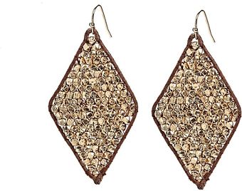 Lucky Brand Gold Beaded Diamond Earrings - Lyst