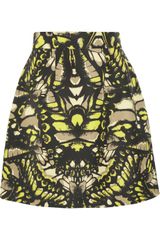 McQ by Alexander McQueen Butterfly Camouflage Printed Cotton-Blend Faille Skirt