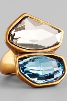 Oscar de la Renta Abstract Faceted Crystal Ring - Lyst