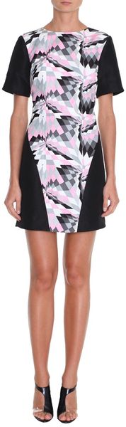 Tibi Isosceles Short Sleeve Dress - Lyst