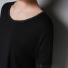 Zara Tshirt with Combination Sleeves in Black - Lyst