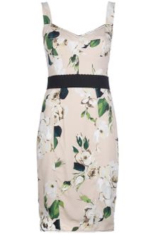 Dolce & Gabbana Rose Print Sleeveless Dress - Lyst