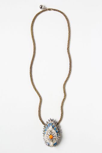 Anthropologie Jeweled Plumes Necklace - Lyst