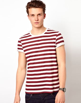 Asos Asos Stripe T-shirt with Crew Neck - Lyst