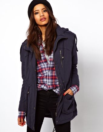 ASOS Collection Asos Popper Parka - Lyst