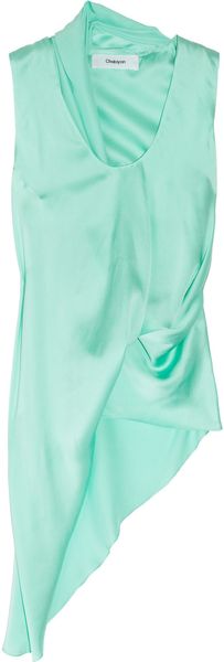 Chalayan Draped Asymmetric Silksatin Top - Lyst