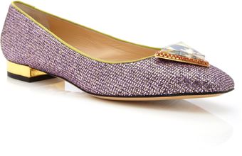 Charlotte Olympia Hollywood Pink Starlet Flat - Lyst