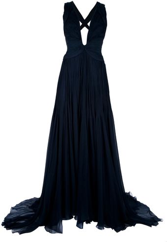 Roberto Cavalli Draped Evening Dress - Lyst
