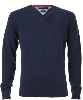 Tommy Hilfiger Classic V-neck Jumper - Lyst