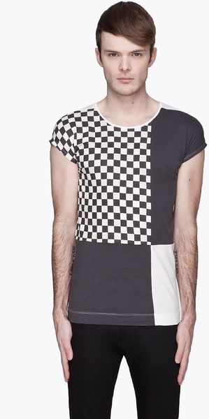 Diesel Black Gold Cream and Charcoal Trediy T-shirt - Lyst