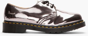 Dr. Martens Metallic Pewter Patent 3eye Gibson Shoes - Lyst