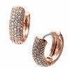 Michael Kors Golden Huggie Earrings with Pave Detail in Gold (rose gold) - Lyst