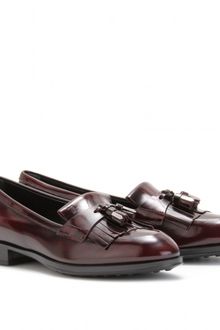 Tod's Boxcalf Fringed Tassel Loafers - Lyst