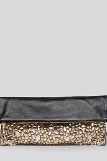 BCBGMAXAZRIA Crystal Foldover Clutch  - Lyst