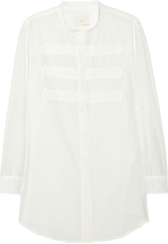 Boy by Band Of Outsiders Military Silk and Cottonblend Shirt - Lyst