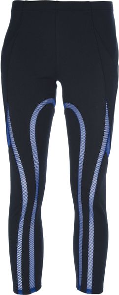 Junya Watanabe Cropped Mesh Detail Trouser - Lyst
