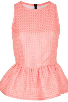 MSGM Peplum Top - Lyst