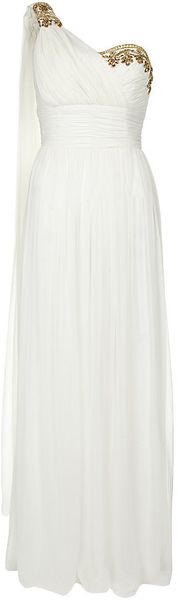 Notte By Marchesa Embellished One Shoulder Gown - Lyst