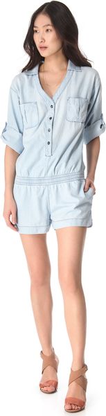 Ag Adriano Goldschmied Chambray Romper - Lyst