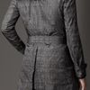 Burberry Midlength Herringbone Trench Coat with Leather Trim in Gray for Men (nickel) - Lyst