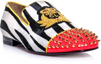 Christian Louboutin Harvanana Zebra Ponyskin Loafer - Lyst