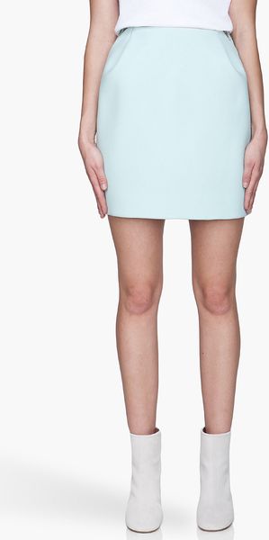 Dion Lee Seafoam Green Embossed Neo Mini Skirt - Lyst