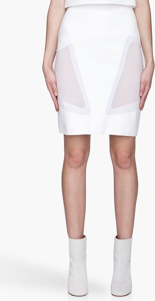 Dion Lee Sheer Paneled Skirt - Lyst