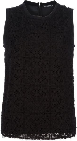 Dolce & Gabbana Embroidered Vest Top - Lyst
