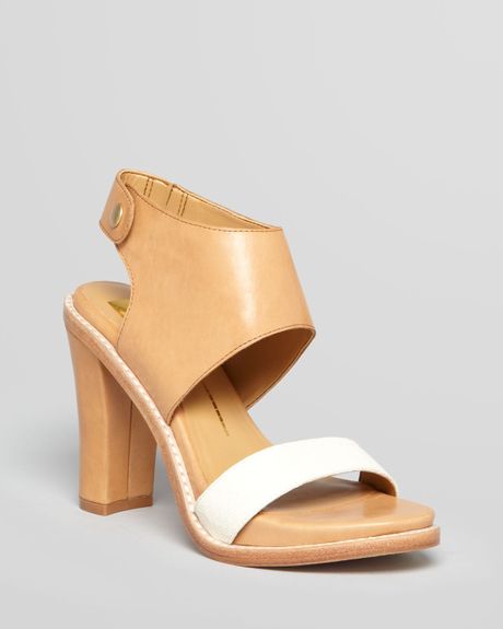 ... Vita Sandals Gwendolyn Ankle Cuff High Heel in Brown (tan) | Lyst