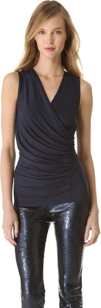 Donna Karan New York Sleeveless Draped Top - Lyst