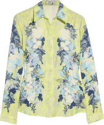 Erdem Cecilia Printed Silk crepe Shirt - Lyst