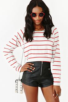 Nasty Gal Line Call Crop Knit - Lyst