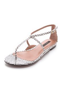 Rachel Zoe Gwen Snakeskin Sandals - Lyst