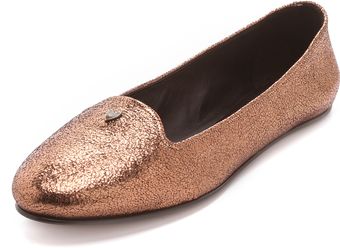 Rochas Metallic Flats - Lyst