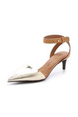 See By Chloé Metallic Point Toe Pumps