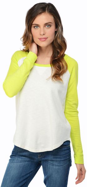 Splendid French Terry Baseball Pullover - Lyst