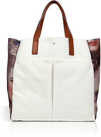 Anya Hindmarch Whitemulti Canvas Nevis Lady Tote - Lyst
