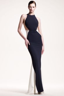 Stella McCartney Belted Colorblock Gown - Lyst