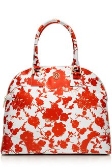Tory Burch Printed Robinson Dome Satchel - Lyst