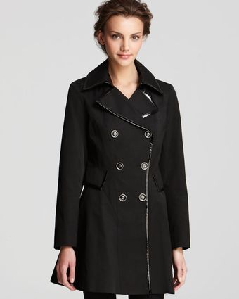 Via Spiga Double Breasted Skirted Trench with Piping - Lyst