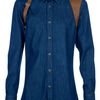 Alexander Mcqueen Buckle Detail Shirt in Blue for Men - Lyst