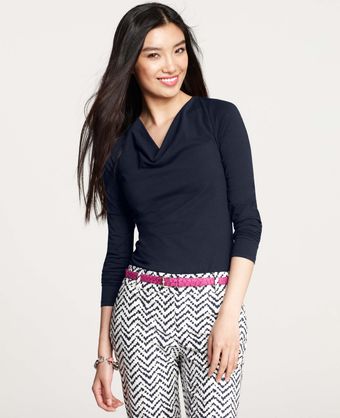 Ann Taylor Drape Neck Top - Lyst
