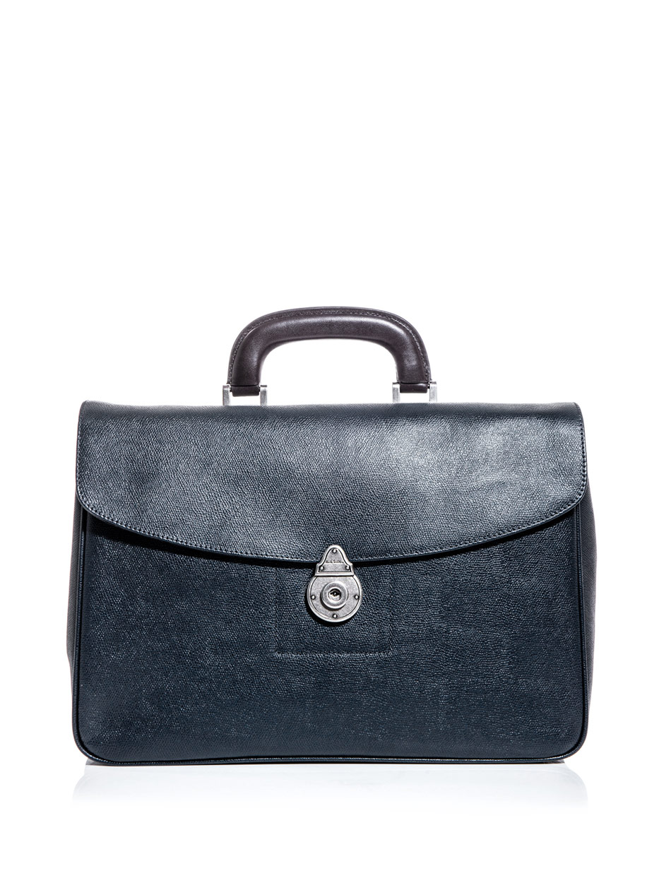 Paul Smith Pebble Embossed Leather Briefcase in Blue for Men (navy) Lyst